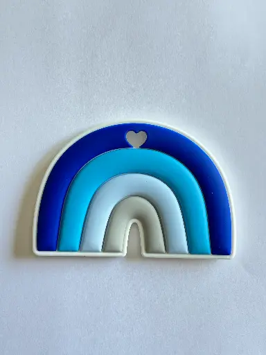 Mordedor arcoíris azul